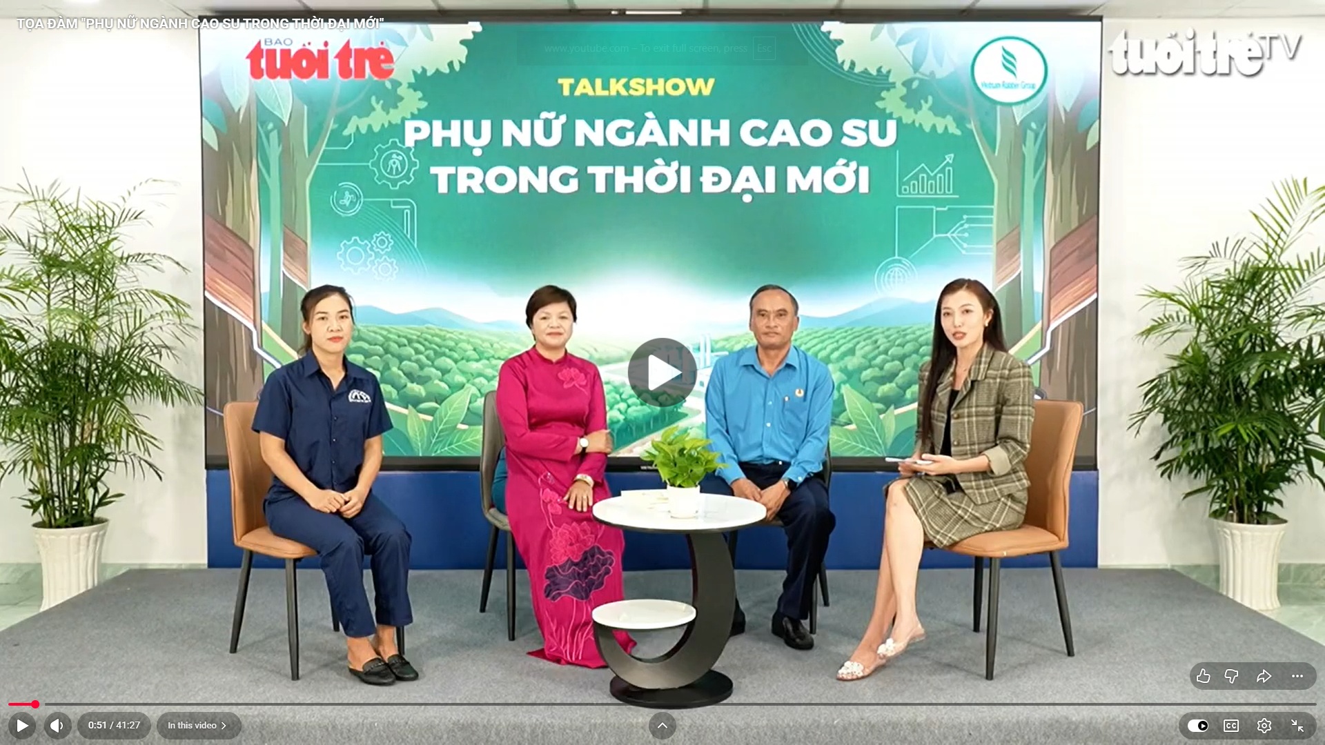 Tọa đàm “Phụ nữ ngành cao su trong thời đại mới”